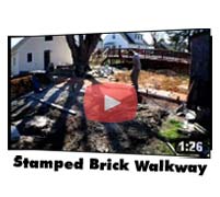 Red Brick Stamped Walkway